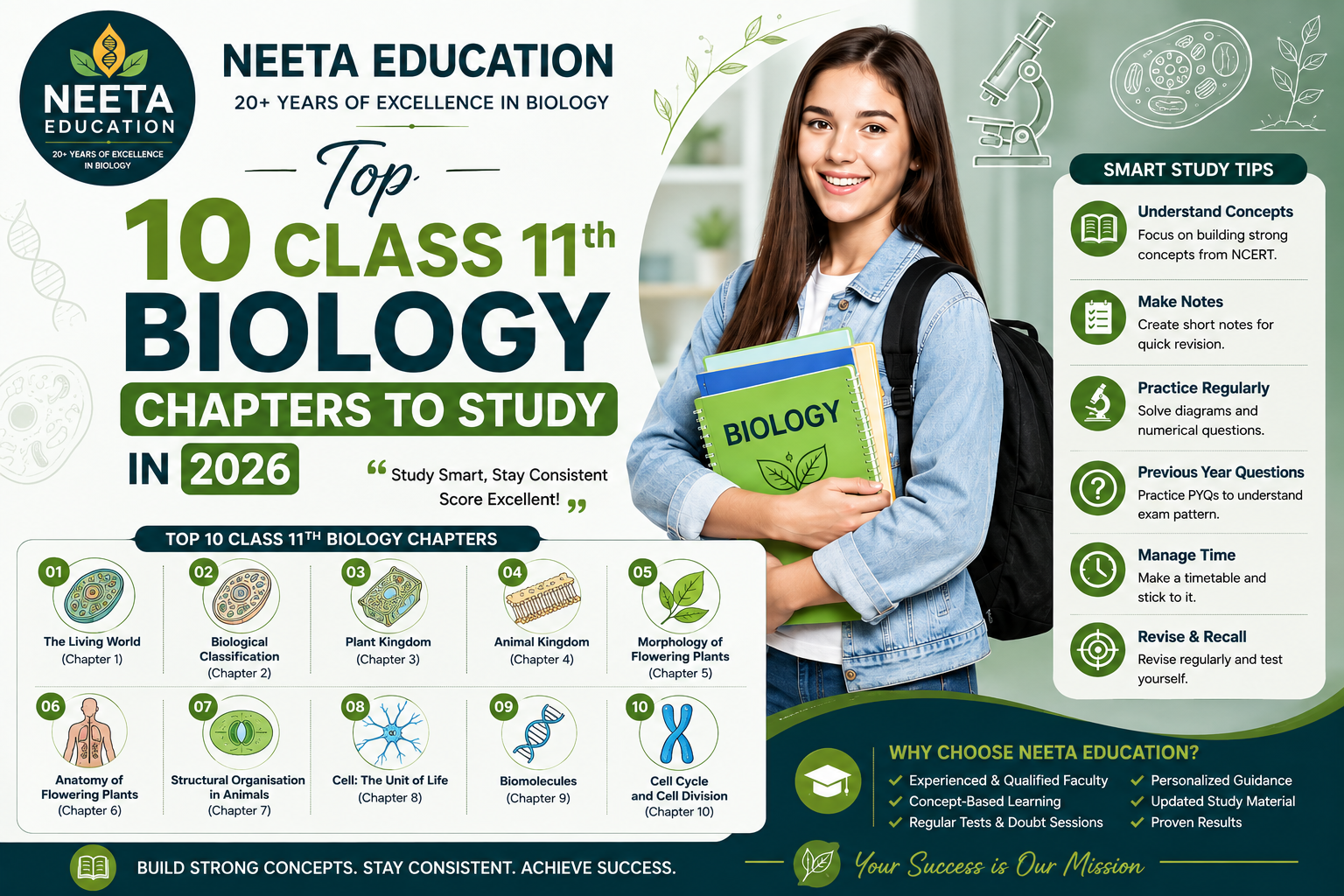 Top 10 Class 11th Biology Chapters to Study in 2026