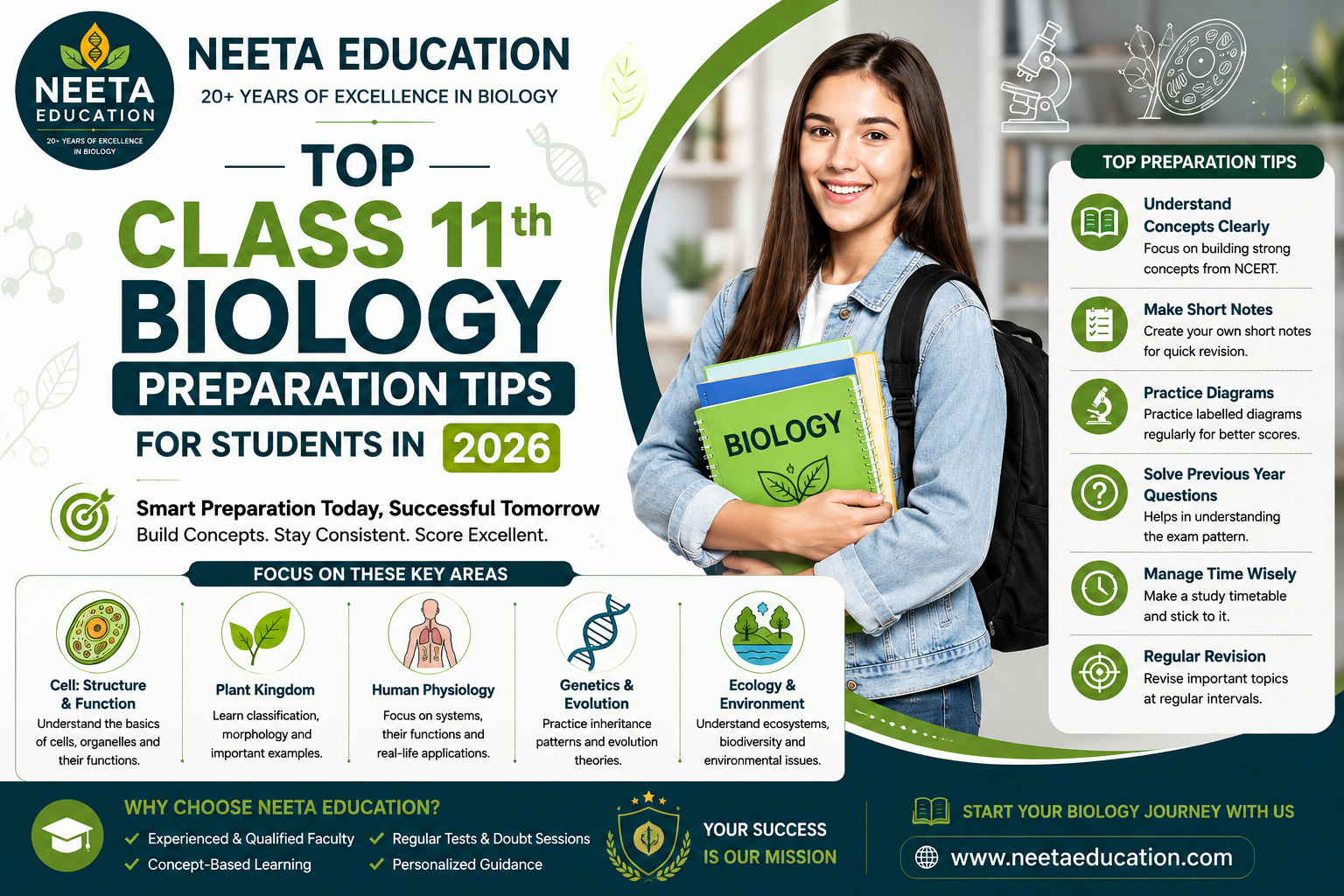 Top Class 11th Biology Preparation Tips for Students in 2026